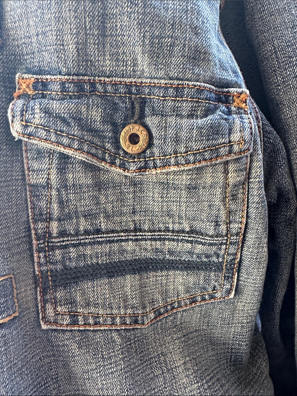 Ralph Lauren Polo Jeans Classic Washed Denim Jacket - Light Blue Size Large - Picture 3 of 14